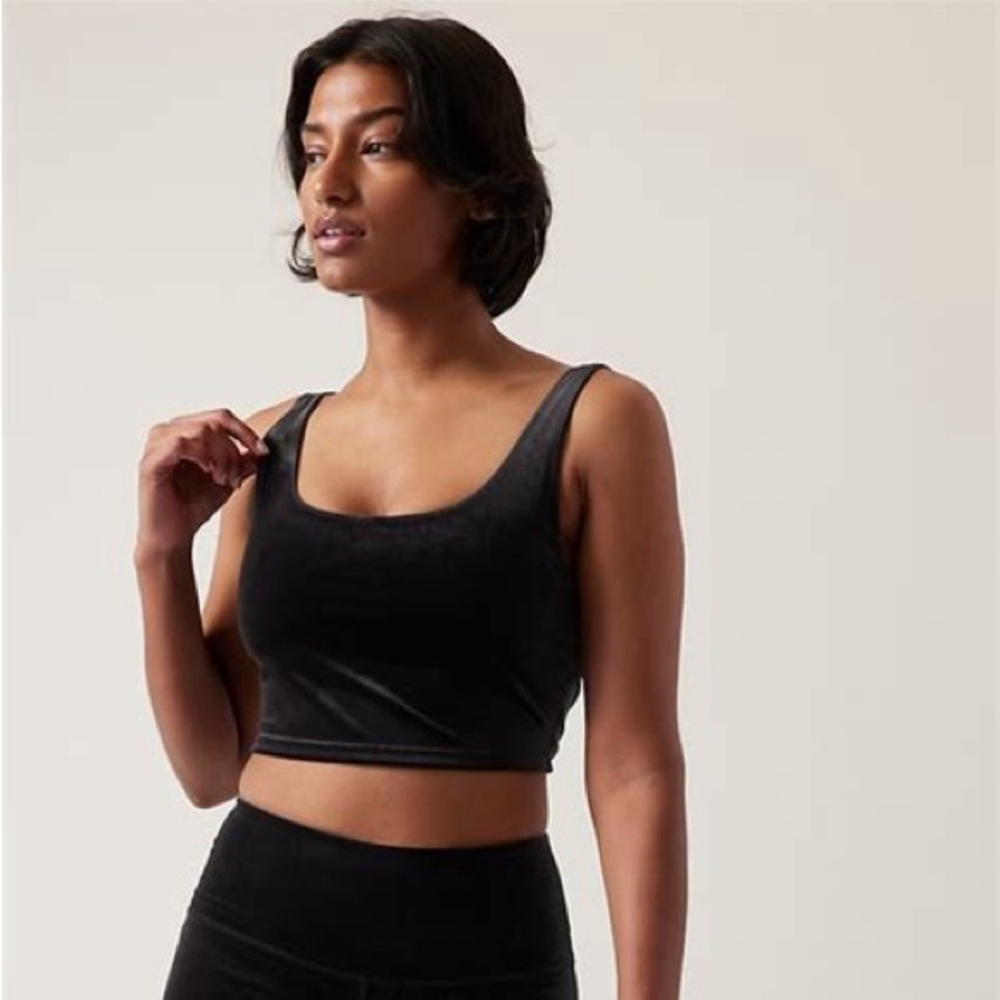 Athleta Velvet Cut Out Crop - Small - NWT